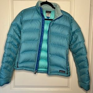Aquamarine Patagonia puffer jacket size S